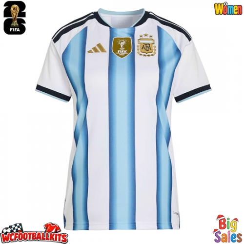 Argentina Replica Home Stadium Shirt for Women World Cup 2026 Short Sleeve